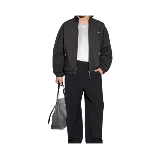 CourrÈGes Logo Embroidered Zipped Jacket