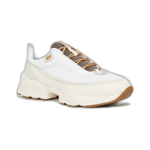 Running Shoes In Technical Fabric And Leather