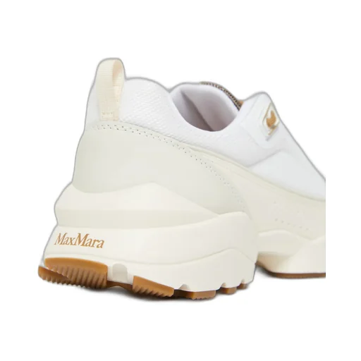 Running Shoes In Technical Fabric And Leather