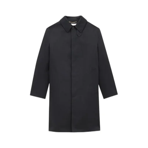 Saint Laurent Button Detailed Knee-Length Coat