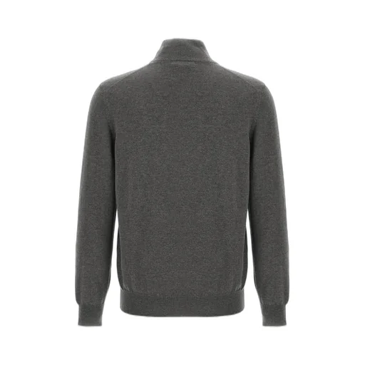 Brunello Cucinelli Funnel-Neck Knitted Polo Shirt