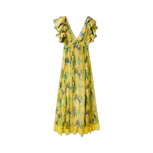 Ruffled Floral-Print Dress