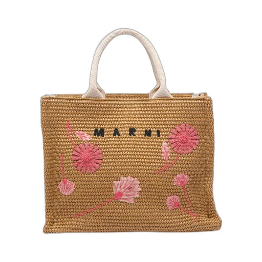 Marni Logo Embroidered Tote Bag