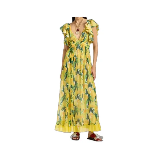 Ruffled Floral-Print Dress