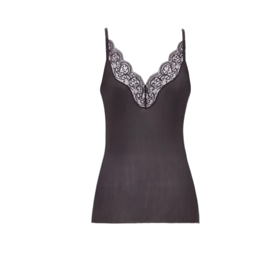 Saint Laurent Laced Ribbed Tank Top