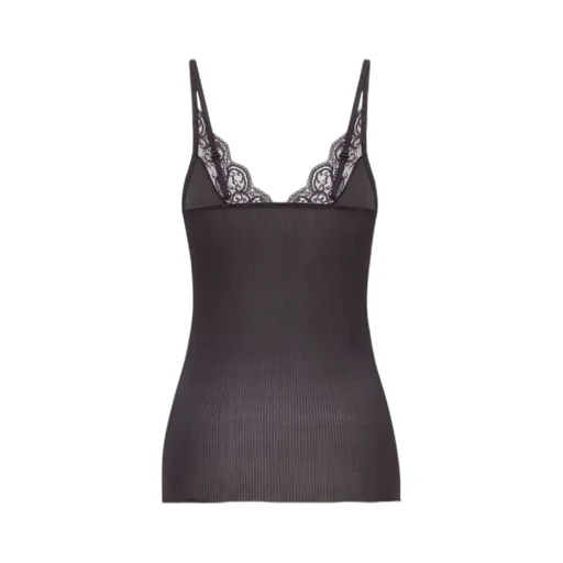 Saint Laurent Laced Ribbed Tank Top