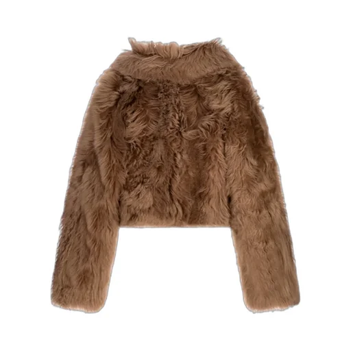 Mastice Long-Haired Shearling Crop Coat