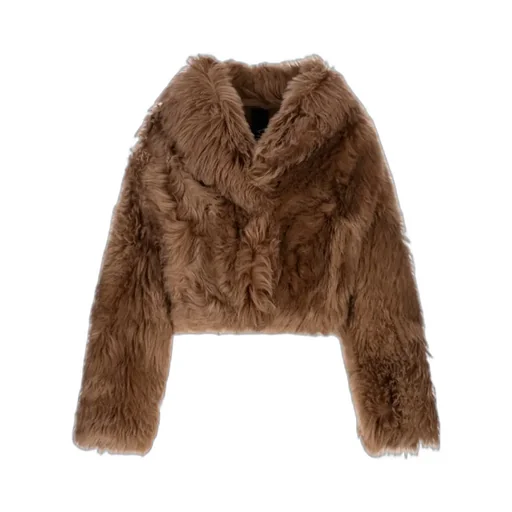 Mastice Long-Haired Shearling Crop Coat