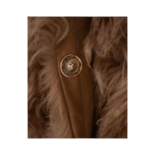 Mastice Long-Haired Shearling Crop Coat