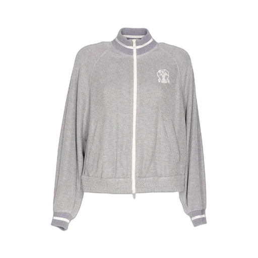 Brunello Cucinelli Logo Embroidered Zipped Sweatshirt