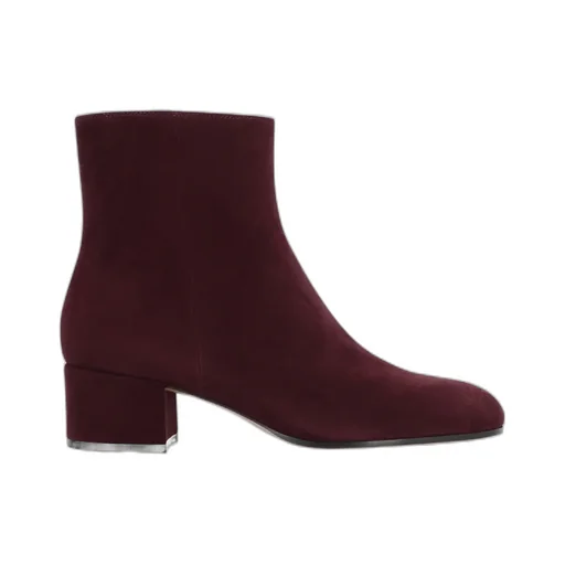 70Mm Joelle Suede Block-Heel Ankle Boots