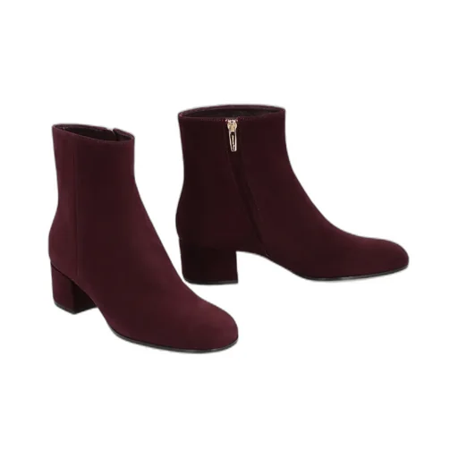 70Mm Joelle Suede Block-Heel Ankle Boots