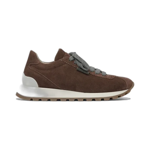 Brunello Cucinelli Round-Toe Lace-Up Trainers
