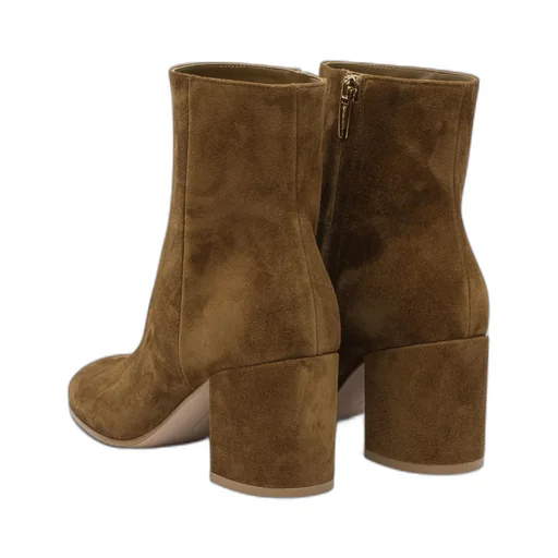 Block-Heel Suede Boots