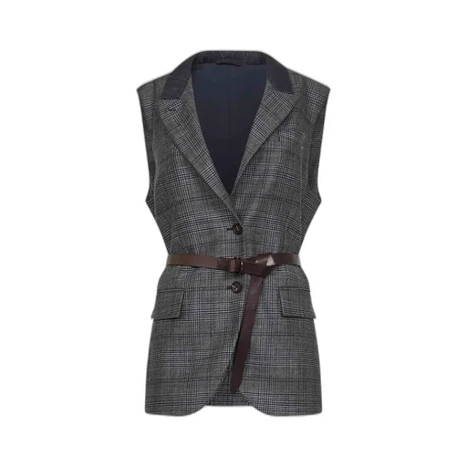 Brunello Cucinelli Single-Breasted Sleeveless Belted Vest