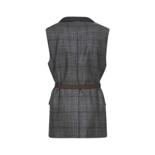 Brunello Cucinelli Single-Breasted Sleeveless Belted Vest