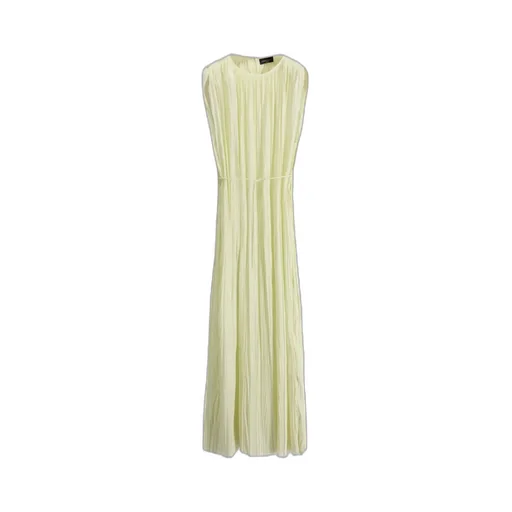 Pleated Crew Neck Dress