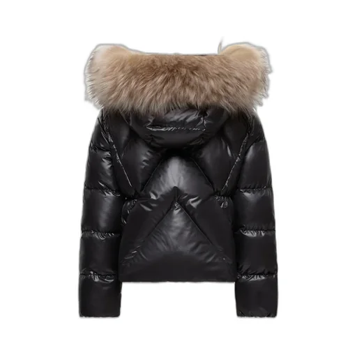 Moncler Enfant Shearling Detailed Down Jacket