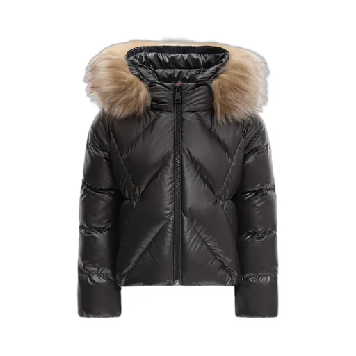 Moncler Enfant Shearling Detailed Down Jacket