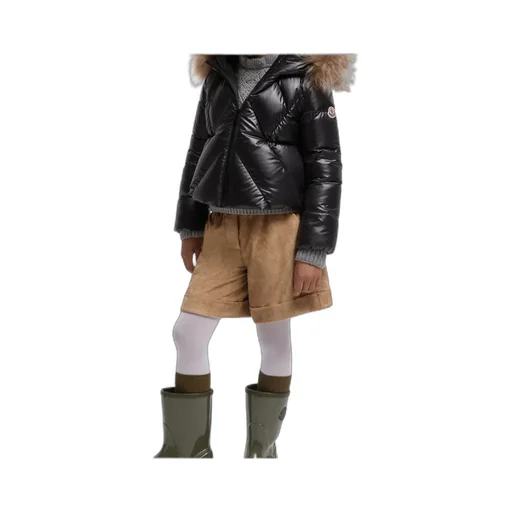 Moncler Enfant Shearling Detailed Down Jacket