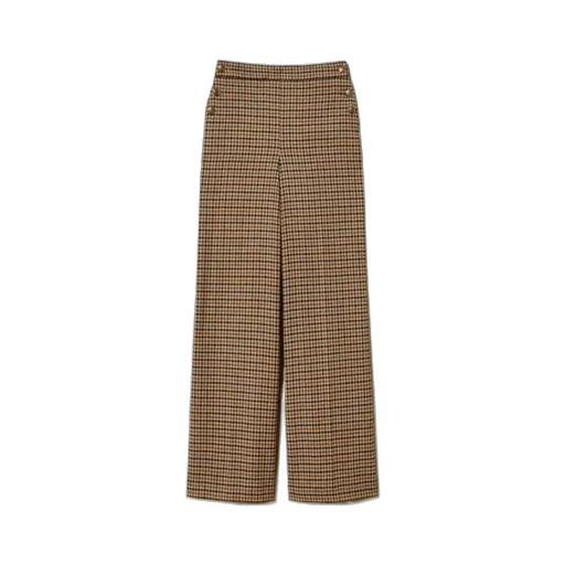 Twinset Checked Wide-Leg Pants