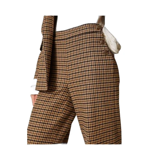 Twinset Checked Wide-Leg Pants