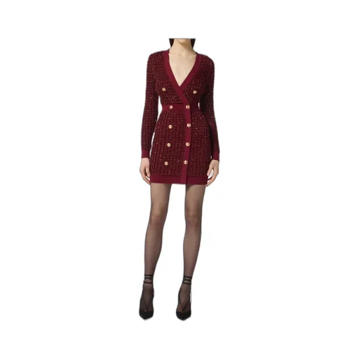 Elisabetta Franchi Sequinned Boucle Knitted Dress