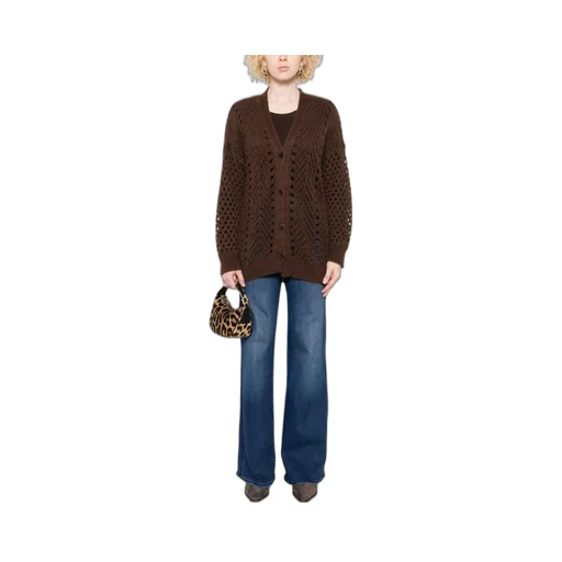 Twinset Open-Knit V-Neck Cardigan