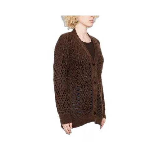 Twinset Open-Knit V-Neck Cardigan