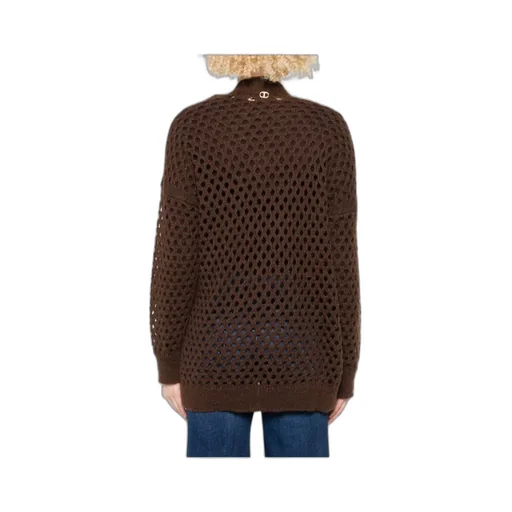Twinset Open-Knit V-Neck Cardigan