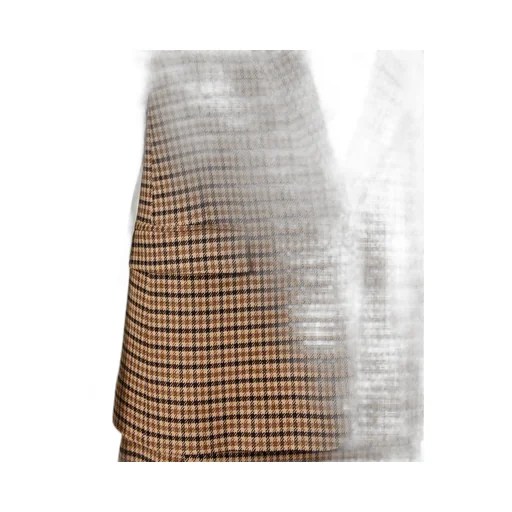 Checked-Print Single-Breasted Blazer