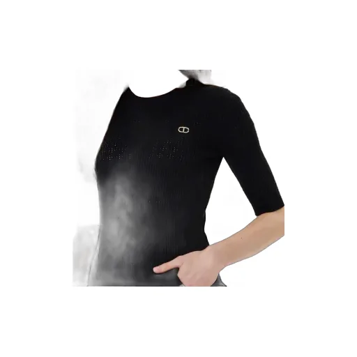 Ribbed Embellished Top