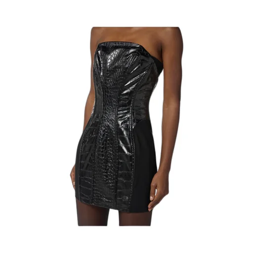 Crocodile-Print Mini Dress