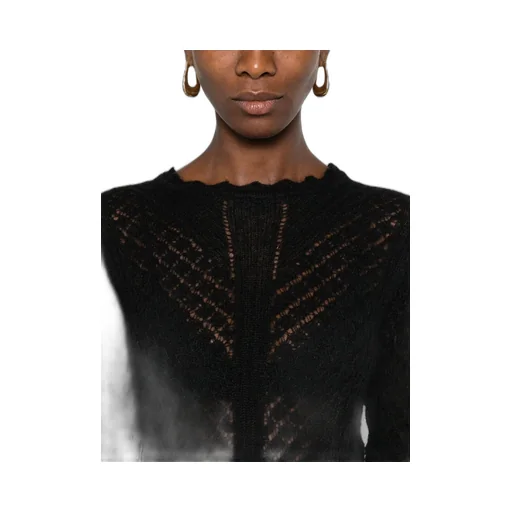 Diamond-Knit Crew-Neck Sweater