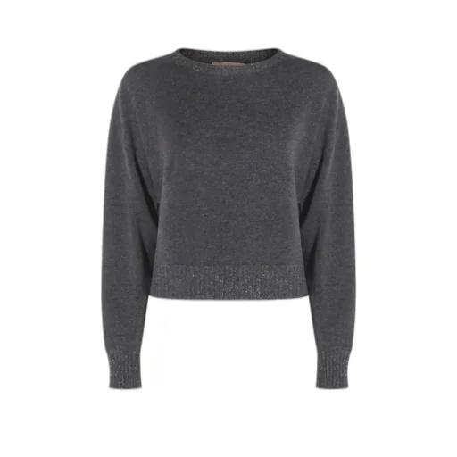 Metallic-Effect Trim Sweater