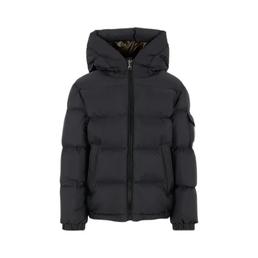 Moncler Enfant Logo Patch Hooded Padded Jacket