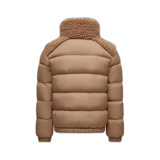 Moncler Enfant Vard Teddy-Trimmed Down Jacket