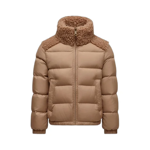Moncler Enfant Vard Teddy-Trimmed Down Jacket