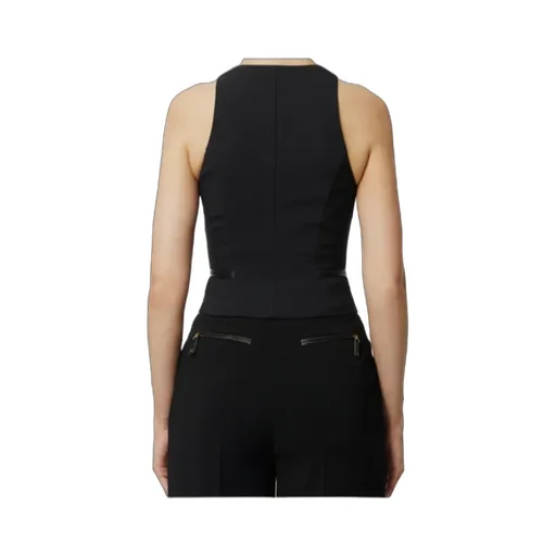 Elisabetta Franchi Zip Detailed Double-Layer CrÊPe Top