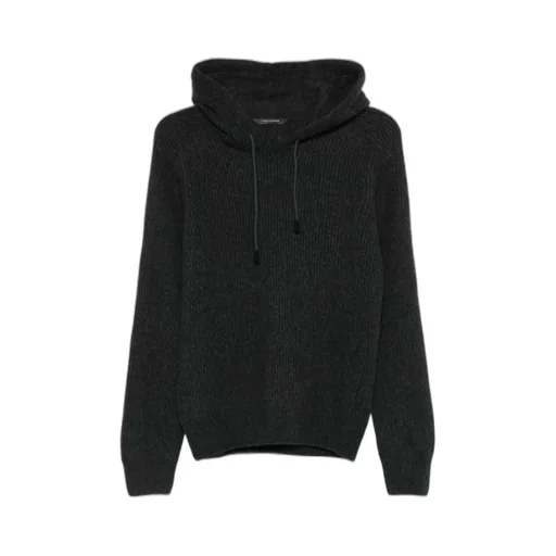 Tagliatore Drawstring Knitted Hooded Jumper