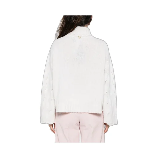 Twinset High Neck Scalloped Hem Jumper