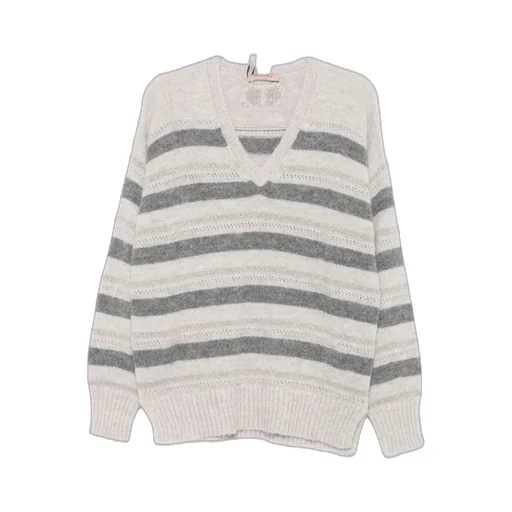 Twinset Striped V-Neck Jumper