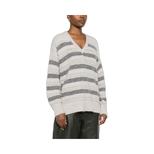 Twinset Striped V-Neck Jumper