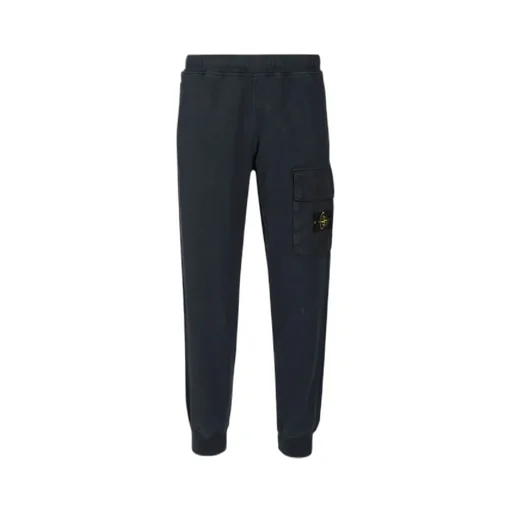 Stone Island Logo Patch Cuffed Hem Track Pants