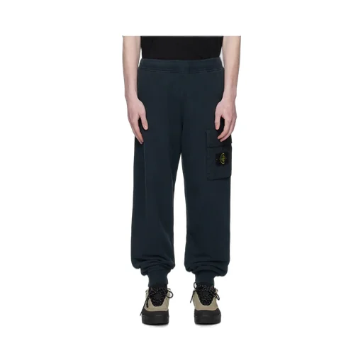 Stone Island Logo Patch Cuffed Hem Track Pants