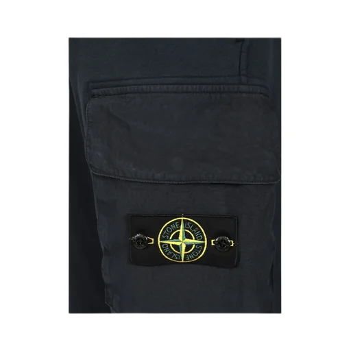 Stone Island Logo Patch Cuffed Hem Track Pants