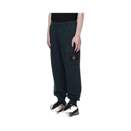 Stone Island Logo Patch Cuffed Hem Track Pants