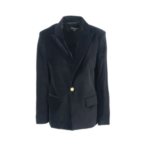 Velvet Gold-Button Jacket