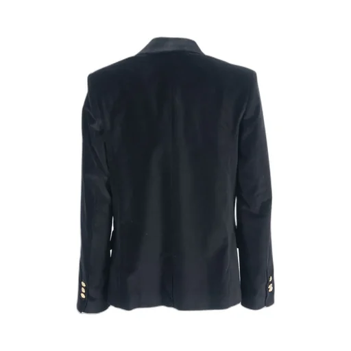 Velvet Gold-Button Jacket
