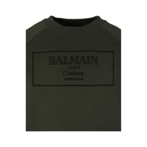 Balmain Kids Logo Embroidered Crewneck Sweatshirt